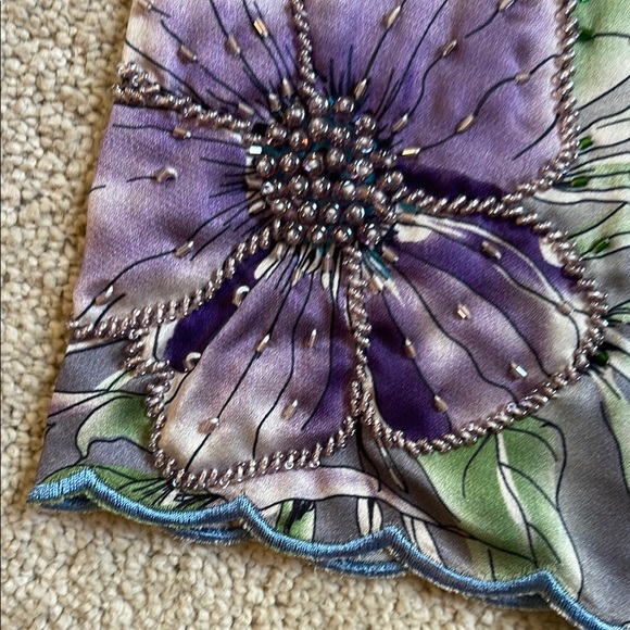 Soft Surroundings Petite Blue and Purple Ankle Cropped Jeans - Picture 3 of 9